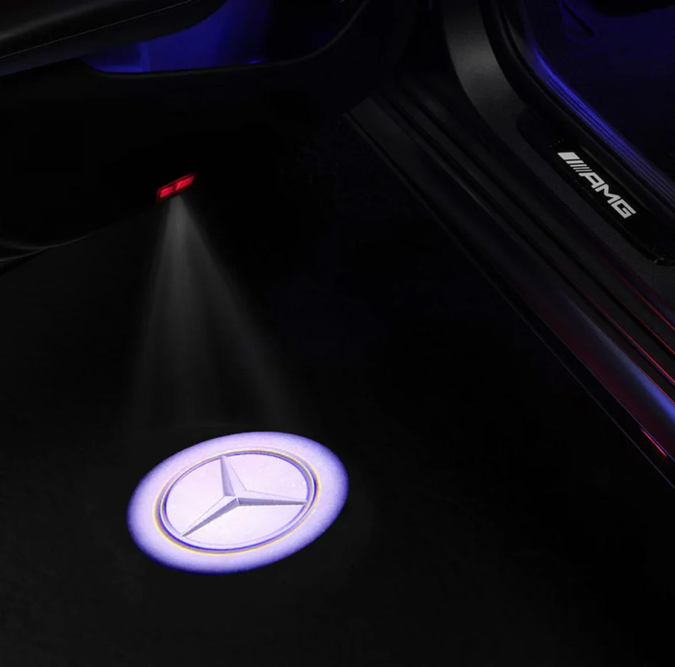 Mercedes Benz C-Class Coupe Puddle Lights (Mercedes Classic Logo)